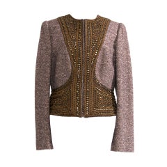 Alexander McQueen Wool Bronze Application Vest
