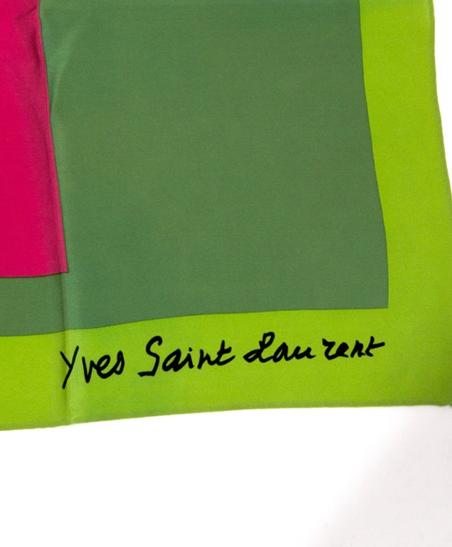 Yves Saint Laurent Scarf Le Printemps Silk Scarf featuring bright multicolor print.

88cm x 88cm 
35