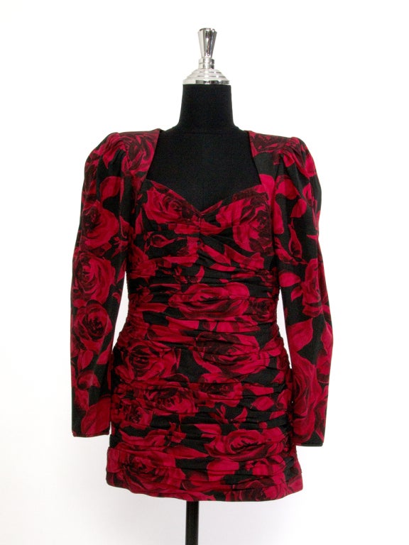 Ungaro Dress Black & Roses