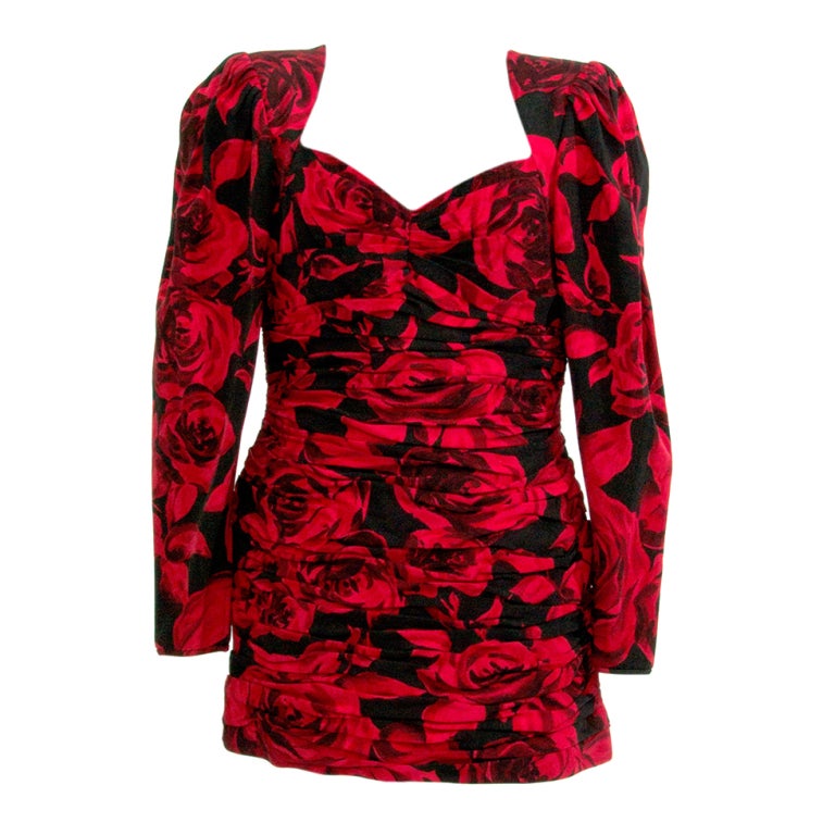 Ungaro Dress Black 
Roses