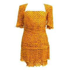 Ungaro Yellow Dress Purple Dot