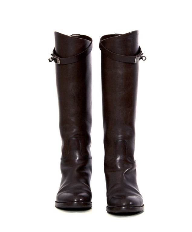 Women's Hermes Riding Boots Mocca 36, 5