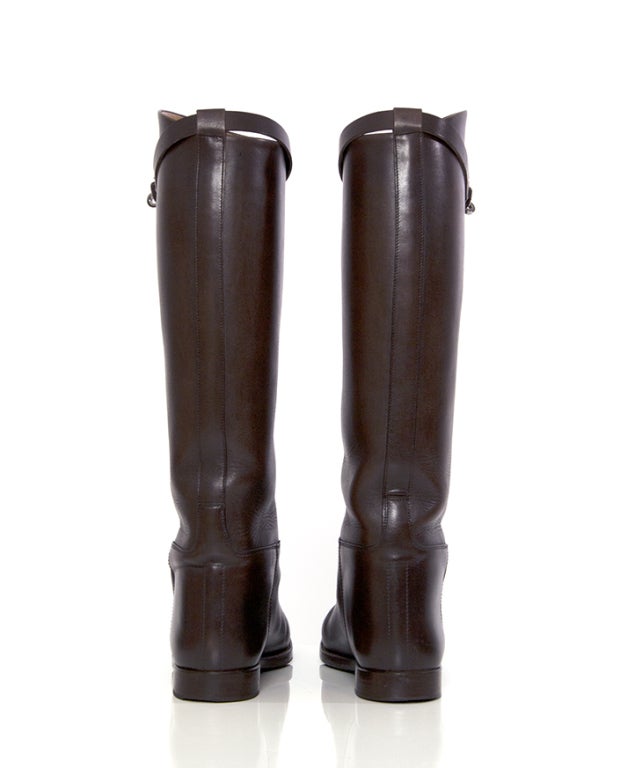 Hermes Riding Boots Mocca 36, 5 1