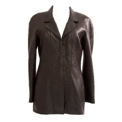 Chanel Dark Brown Leather Vest