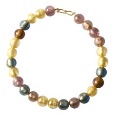 Retro Murano Color Glass Bead Necklace (big)