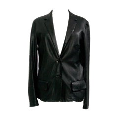 Jil Sander Black Leather Vest