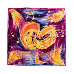 Hermes 'Feu Du Ciel' by Kwumi Sefedin Silk Pocket Scarf main image 1