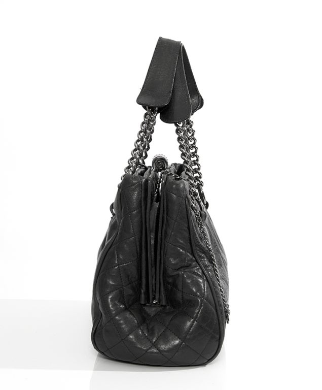 Chanel Black Logo Doctor's Bag Satchel