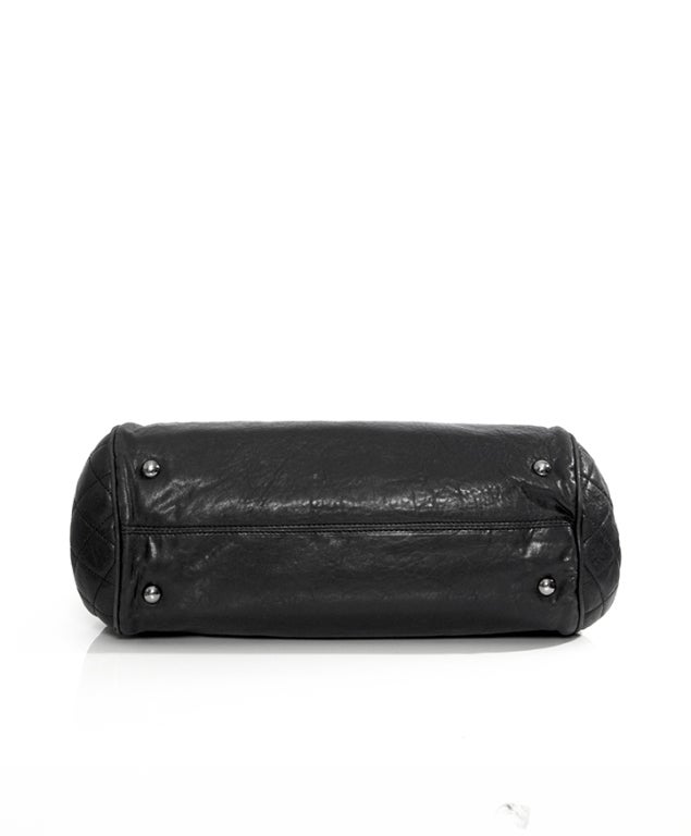 Women's Chanel Black Logo Doctor's Bag Satchel