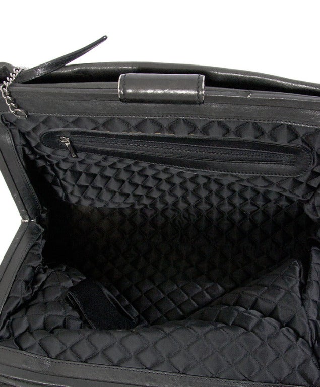 Chanel Black Logo Doctor's Bag Satchel 2