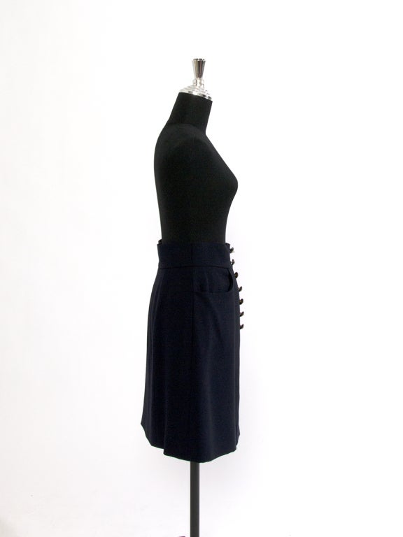 Women's Chanel Dark Blue Skirt