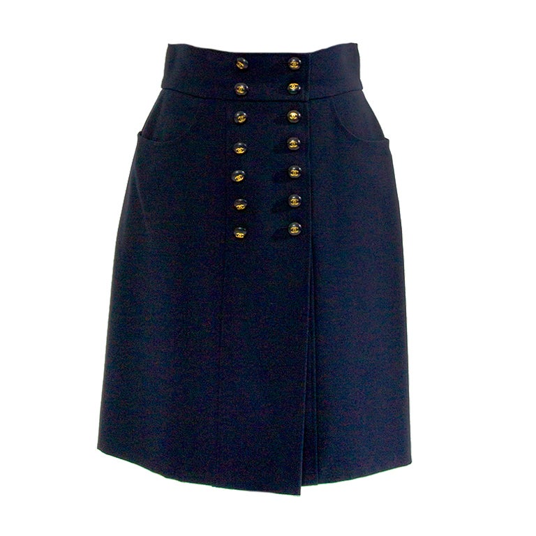 Chanel Dark Blue Skirt
