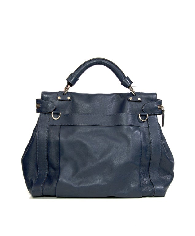 Fratelli Rossetti 'Besso' Blue Leather Zipper Tote at 1stDibs | besso ...
