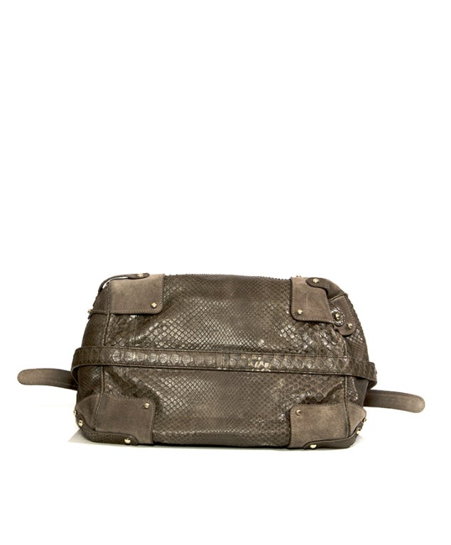  Armani Snakeskin dark brown handbag 2