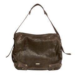 Armani Snakeskin dark brown handbag