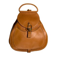 Delvaux Cognac Leather Backpack
