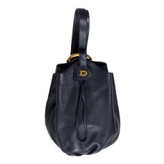 Delvaux Dark Blue Leather Handbag