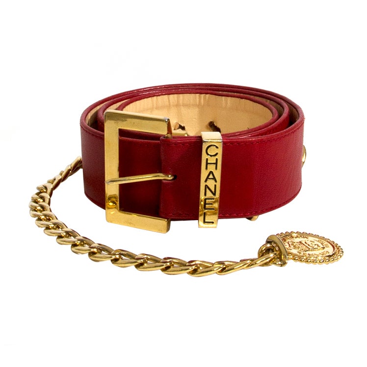 red chain belt
