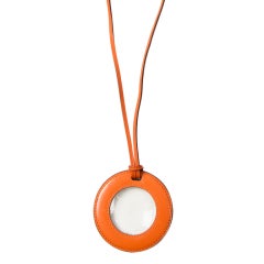 Hermes leather necklace