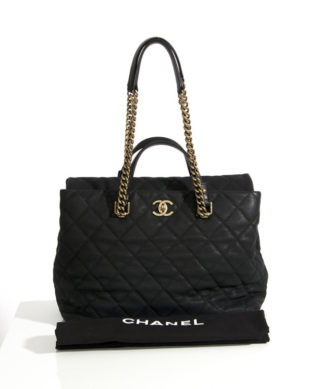 Chanel Large Tote Collection Spring/Printemps 2013 Black Grained 4