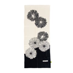 Christian Dior - Écharpe Dandelion en soie noire et blanche
