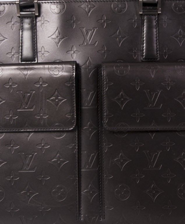 Louis Vuitton Leather Embossed Monogram Tote 3