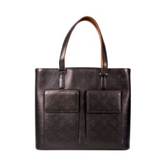 Louis Vuitton Leather Embossed Monogram Tote