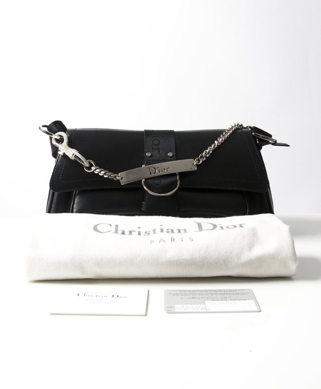 Christian Dior Black Saddle Bag 4