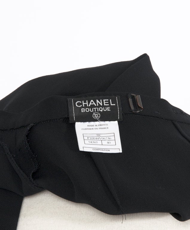 Chanel Black Wool Maxi Skirt 2