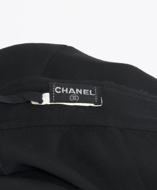 Chanel Black Thin Wool Skirt 1