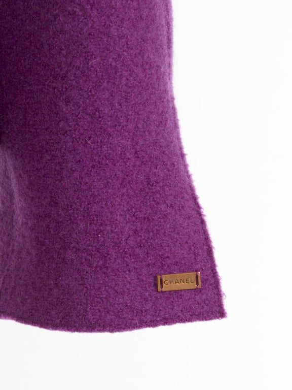 Chanel Violet Wool Blazer Coat 3