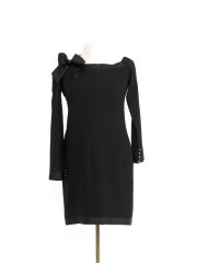 Chanel Asymmetric Black Dress Bow