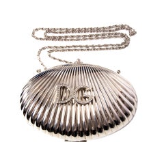 Dolce & Gabbana Metallic Shell Clutch