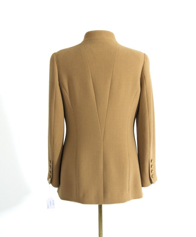 Women's Chanel Mao Collar Beige Jacket
