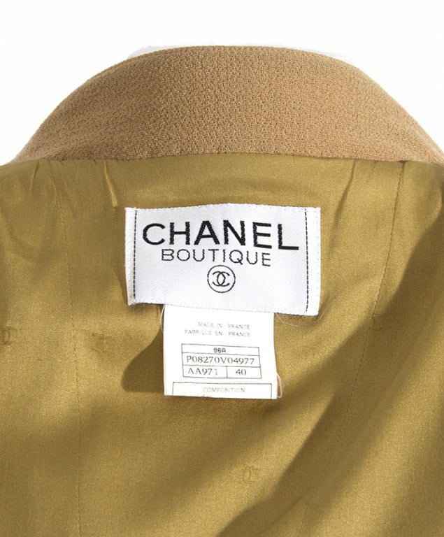 Chanel Mao Collar Beige Jacket 1