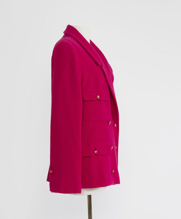 Chanel Vibrant Raspberry Red Skirt Suit With Wool Blazer At 1stdibs Chanel Vibrant Raspberry Red Skirt Suit With Wool Blazer At 1stdibs