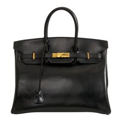 HERMES BIRKIN 35CM Black box calf leather