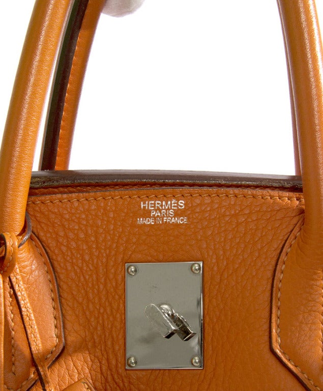 Women's or Men's Rare Hermes Haut A Courroie (HAC) ( Birkin XL ) Handbag Orange
