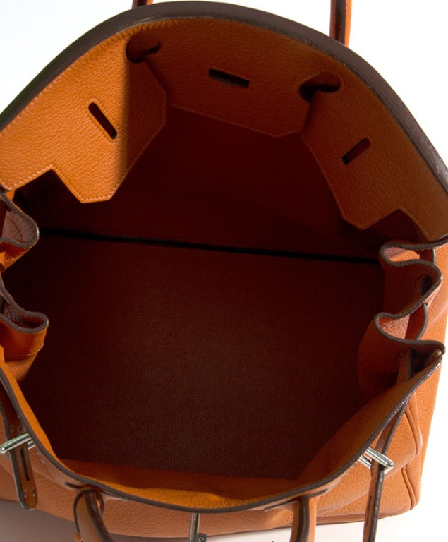 Rare Hermes Haut A Courroie (HAC) ( Birkin XL ) Handbag Orange 1