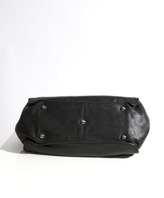 Sonia Rykiel supple black leather handbag 3