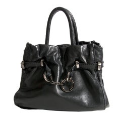 Sonia Rykiel supple black leather handbag