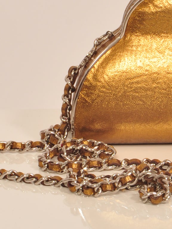 CHANEL GOLD EVENING BAG