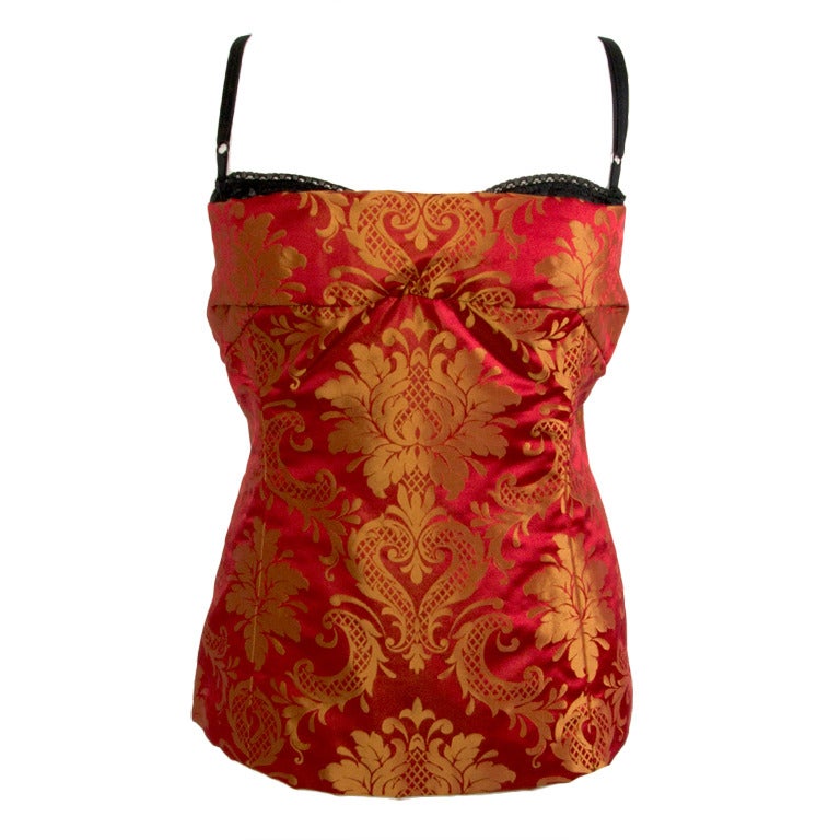 Dolce & Gabbana silk and lace corset top