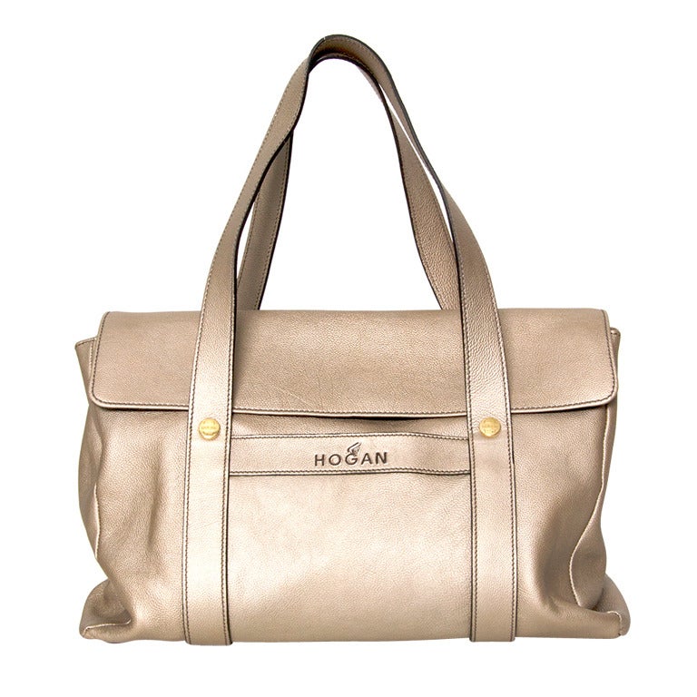 Hogan Rosegold Metallic Duffel bag at 1stDibs