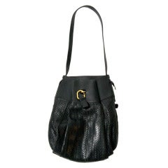 Vintage Delvaux Black Woven Bag