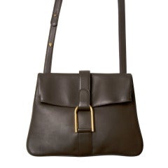 Delvaux Givry Polo Leather Grey Bag