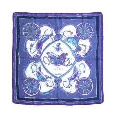 Hermes Carre Scarf "New Springs by Dimitri. R." Puprle (2009