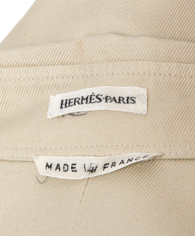 Hermes Silk Button-up Chemise Desert Sand 2