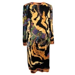 Leonard 70s Wool & Silk Dress