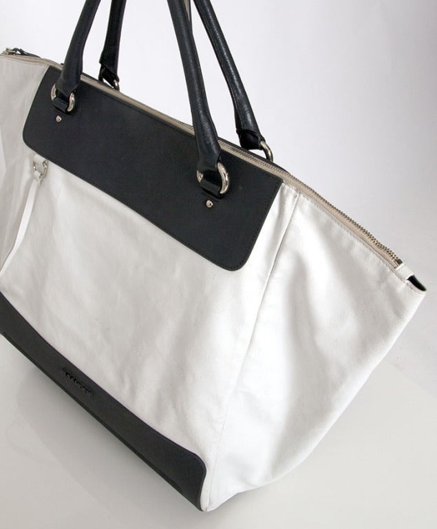 Jil Sander Off-White Tote designed by Raf Simons In Excellent Condition In Antwerp, BE